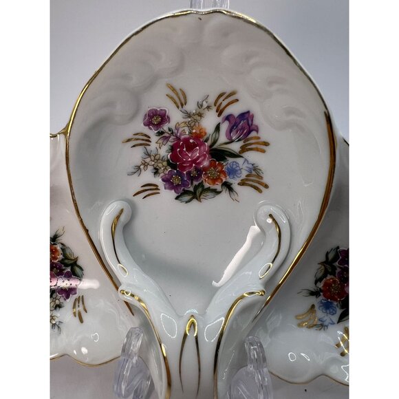 Bavaria 3 Compartment Floral Dish, No Chips - Picture 2 of 7